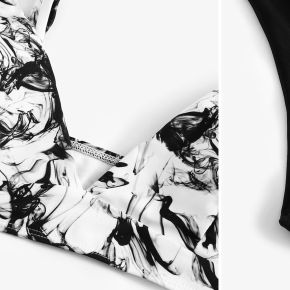 Black & white swimsuit plus - Picture 3 of 3